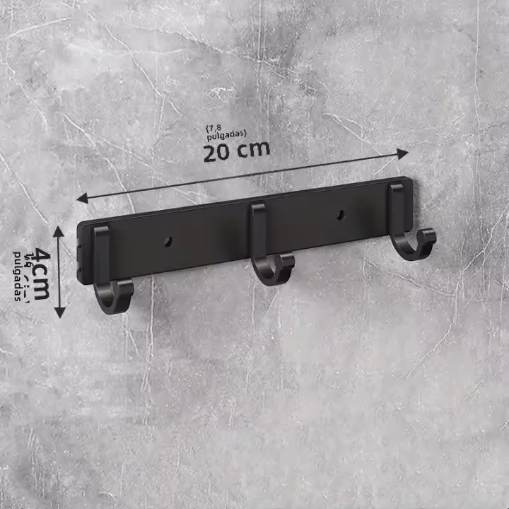 Ganchos De Pared Montados En Aluminio Negro Moderno HelloYoung Para Toallas Ropa Y Abrigos Perfectos Para El Baño Accesorio De Pared Metálico - 1