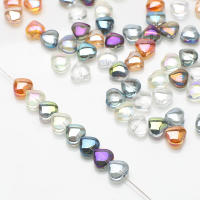 50 Pcs 8mm Cuentas De Vidrio En Forma De Corazón Para Creación De Joyas DIY Accesorios Hechos a Mano Pendientes Manualidades - details 2