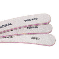 10Pcs Archos De Uñas Curvos Doble Cara 80/80 100/100 100/180 Emery Board Lavables Grey Buffer Para Cuidado De Las Uñas - details 5