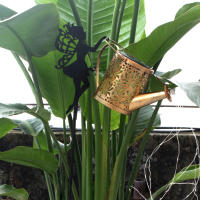 Elegante Escultura De Faría Estilo Art Deco Con Botella De Rociar Solar Poder Metálica Decoración De Jardín De San Valentín - details 1