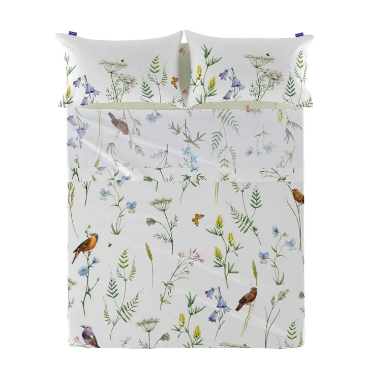 Happyfriday- Manarola Sábana, Sábanas 100% Algodón, calidad de 150 TC, Fabricado en España (No incluye fundas de almohada) - 1
