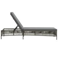 vidaXL Tumbona con cojín de ratán sintético Sillas de Exterior Ideal para jardín, playa, piscina, terraza Tumbona Piscina Tumbonas Playa Tumbonas Jardín Exterior - details 3
