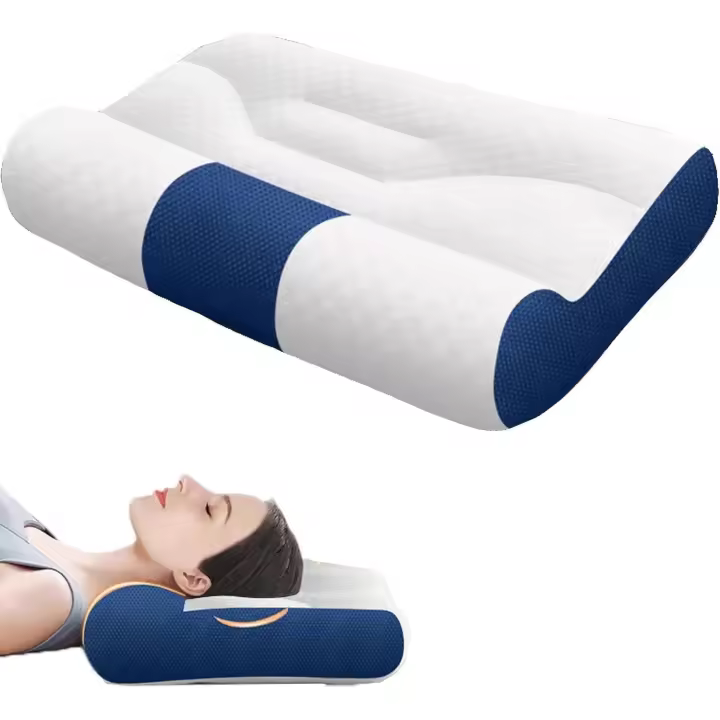 Almohada cervical Ultra Fire, almohada de plumón de ganso cómoda que mejora el sueño, almohada de plumón de ganso con soporte cervical, almohada de tracción cervical para dormir, almohada de plumón de ganso cómoda. - 1