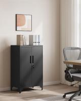 Archivador de Oficina de Acero con Cerradura - Armario Multifuncional de 2 Puertas, Ideal para Oficina y Sala de Estar, Negro - details 1