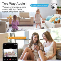 Cámara De Seguridad Interior WiFi Mini IP Búho Con Visión Nocturna En Color Y Seguimiento Automático De Humanos Zoom E27 Monitor De Seguridad - details 9