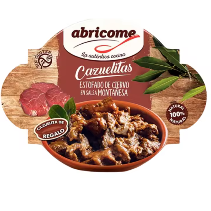 Abricome Cazuelita de ciervo en salsa montañesa 415g - Comida lista para consumir - 1