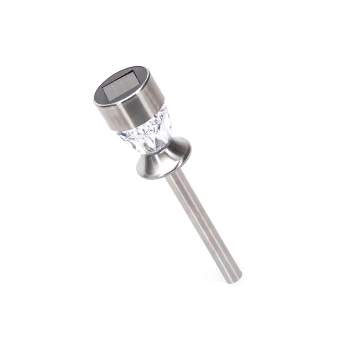 Luz Diamond 2700K solar LED de ambiente para césped de acero inoxidable - 1
