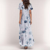 Vestido Largo Elegante Con Cuello En V Para Mujer Traje De Boda De Noche Fiesta Vestido De Fiesta Manga Corta Adecuado Para Primavera Verano Otoño - details 38
