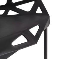 ORION91 Silla ELECTRA Color Negro 🖤 Acero y Polipropileno 54x59x80cm Comedor Oficina Salón Teletrabajo Cocina - SpazioLuzio - details 2
