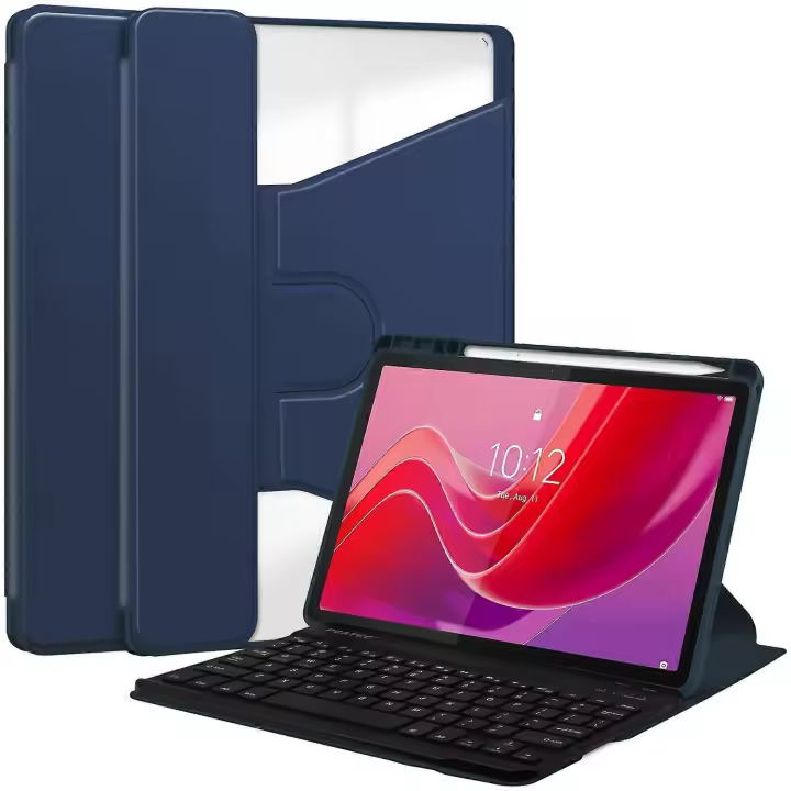 Lenovo TAB M11/Xiaoxin pad 11 2024 PU caso + acrílico Soportes de Tablet cubierta con teclado Bluetooth - 1