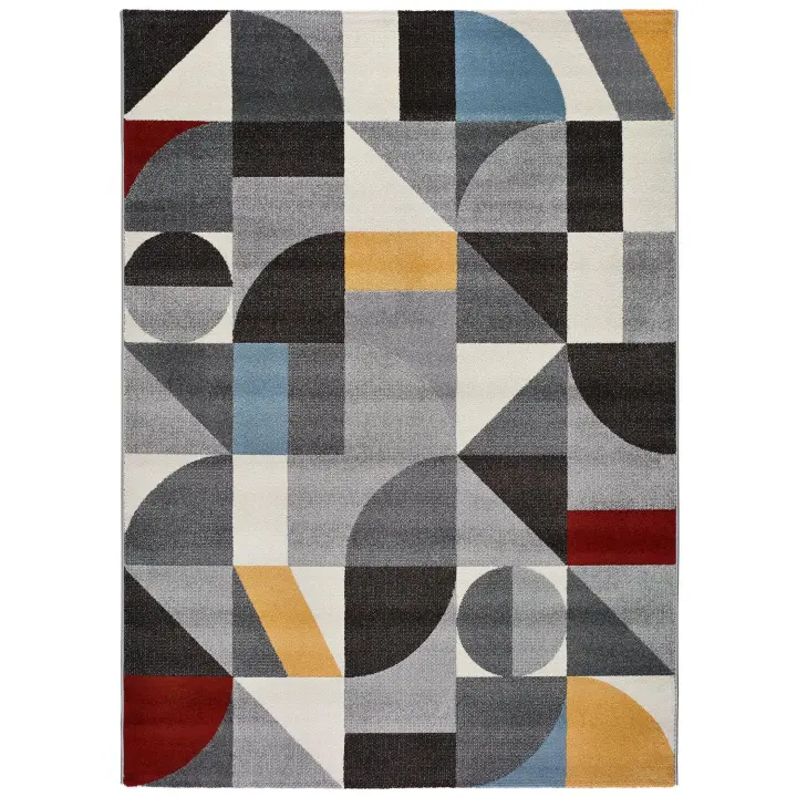ATTICGO Alfombra de Interior Estilo Geométrico en Multicolor - Delta 12187 | 133X190, 160X230 cm - 1