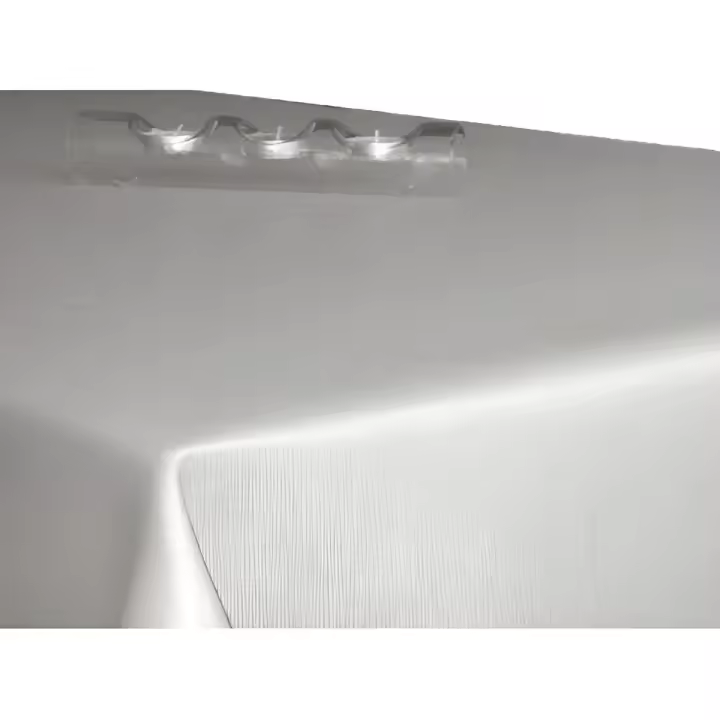 Hulehule Tex- Mantel de Hule Grueso Polyline  Ambar Blanco Mantel con Forro de Felpa Grueso Antimanchas y de Facil Limpieza - 1