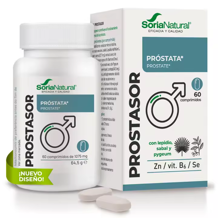 Prostasor Soria Natural – Favorece la Salud de la Próstata - Favorece la Salud Masculina - 60 comprimidos de 1055 mg. - 1