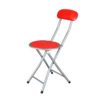 The Secret Home Taburete Plegable de Cocina - Silla Plegable de Metal - Asiento y Respaldo Acolchado - Interior y Exterior - Alto 72 Cm - Ø30 Cm - Varios Colores - details 4