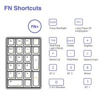 Teclado Numérico Mecánico LEOBOG K21 Bluetooth 21 Teclas Transparente Para Photoshop Contabilidad Juego Numpad Inalámbrico - details 1