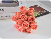 Bouquet De Rosas Rosa De 24CM Decoración Para El Hogar Propiedades Fotográficas Guía De Carretera Para Boda Flores Artificiales - details 10