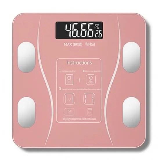 Báscula Inteligente Digital Bluetooth con App | Análisis Corporal Completo: Peso, Grasa, Músculo y Más | Compatible con iOS y Android | Hasta 180 kg - Alta Precisión para Fitness y Salud - 1