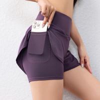 Pantalones cortos de running para Mujer secado rápido Deporte con cinturón elástico y bolsos Yoga transpirables y alojamientos para Actividades física - details 2
