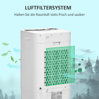 3 en 1 Acondicionado de Aire Móvil con refrigeración por Agua para Humidificación Del Aire 15L 60 ° Acondicionado de Aire ostilante 65W Enfriador de Aire E temporizador de 8 horas, Mando a Distancia, uso de La Habitación 20 m² Blanco 32x37x69 cm - details 1