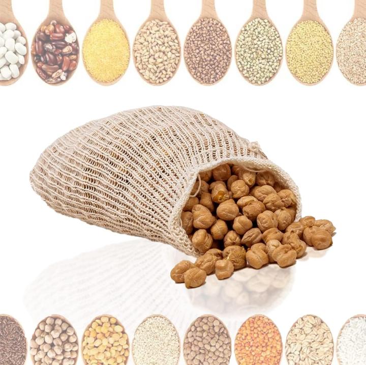 C.A - Malla de cocina para cocción de legumbres y hortalizas, bolsa de tela de 1 o 2 kg a elegir