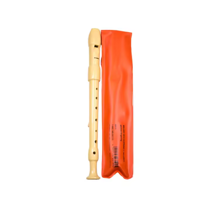 Flauta Hohner 9516 Plástico Digitación Alemana 2 piezas funda color naranja - 1