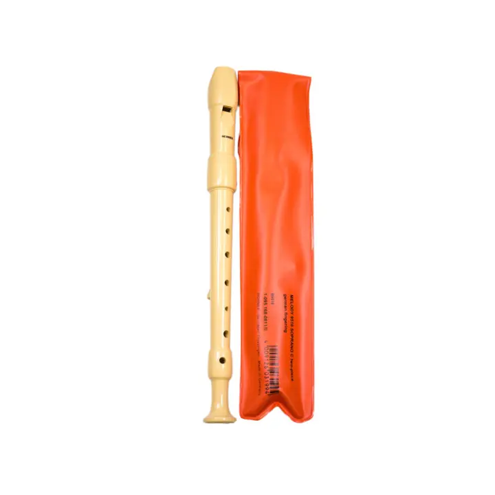 Flauta Hohner 9516 Plástico Digitación Alemana 2 piezas funda color naranja - 1
