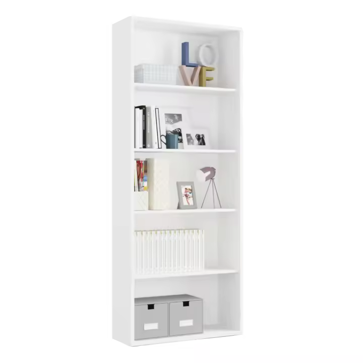 Miroytengo Estantería Alta Scaled Moderna Color Blanco 76x197x33 cm - 1