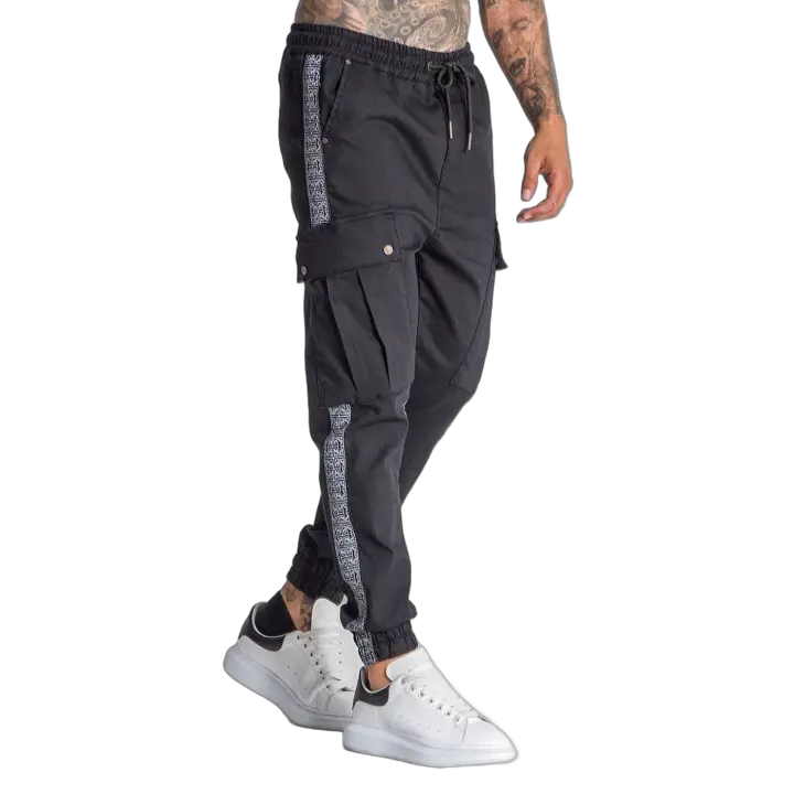 Pantalon Gianni Kavanagh Cargo Off Limist Negro - 1