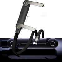 Cargador Multiusos Plegable De 240W Con Soporte Para Teléfono Y Cable De Datos Tipo C 2-en-1 Carga Rápida Metálico Para Teléfonos Móviles - details 3