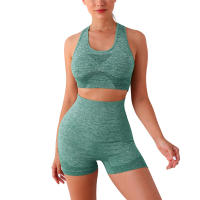 Conjunto De Yoga Para Mujer 2PCS Sin Costuras Top De Manga Larga Y Leggings De Cintura Alta Deporte Fitness Gimnasio Ropa Deportiva Transpirable Y Cómoda - details 22