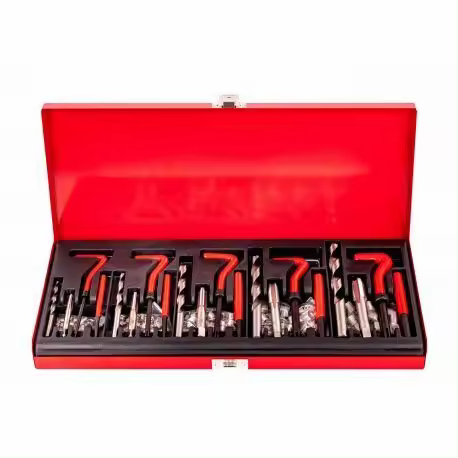 KIT REPARACION DE ROSCA HELICOIL M5, M6, M8, M10 M12 131 PIEZAS REPARADOR - 1