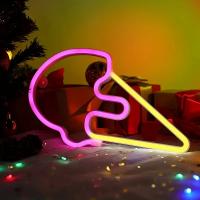 Luz LED De Cono De Helado Adorable Neón Decoración De Pared Para Habitación Kawaii Regalo De Navidad Para Bebé Luz Nocturna De Dibujos Animados - details 7