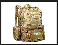 Mochila táctica de camping de gran capacidad con hebilla de color a juego, de tela Oxford, para exteriores, de camuflaje militar, para montañismo - details 21