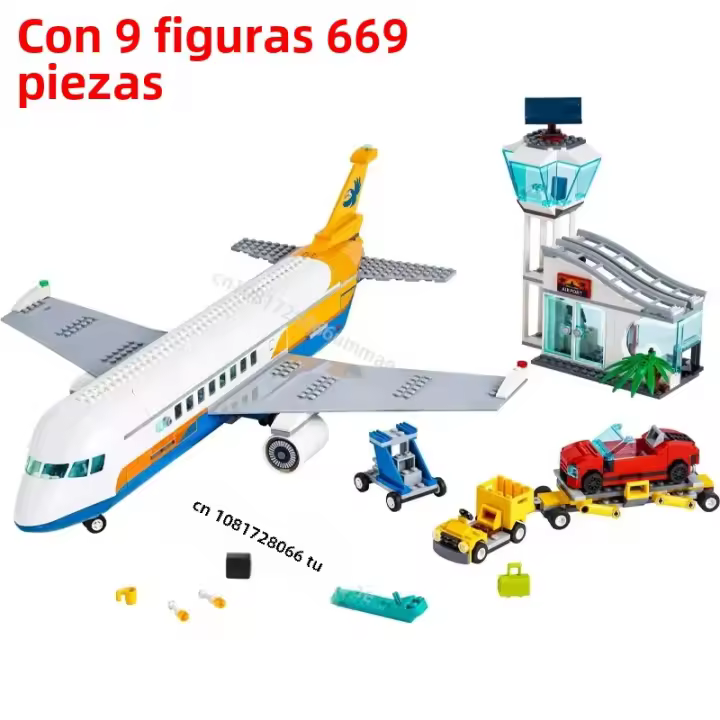Bloques De Construcción De Avión De Pasajeros City Aviation Airbus 60262 Juguetes De Bloques De Plástico Compatible Con Lego Regalo De Navidad Para Niños Y Adultos - 1