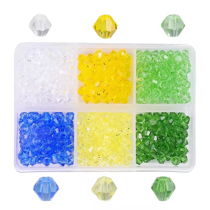 Set De 600 Piezas De Cuentas De Cristal Para Manualidades DIY 4mm Diamante Punzante Para Fabricación De Pulseras Joyería Accesorios - 1