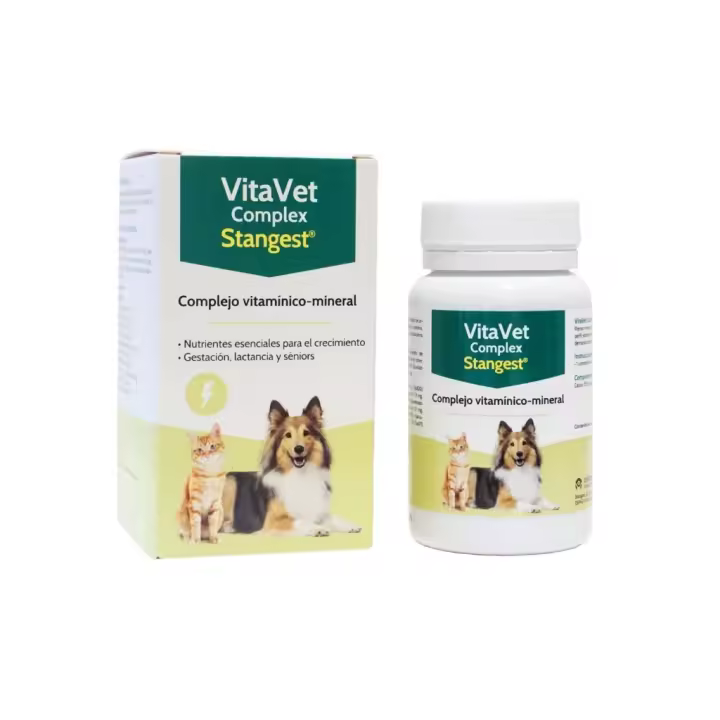 STANGEST - Vitavet Complex (60 Comprimidos) - Alimento Complementario Multivitamínico Reforzado con Minerales y Oligoelementos para Perros y Gatos - 1
