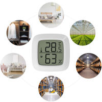 Estación Meteorológica Digital Con Termómetro Y Higrómetro Monitor De Humedad Y Temperatura Con Absorci\u00f3n Magnética Pantalla LCD Estilo De Soporte Y Colgante Para Interior - details 1