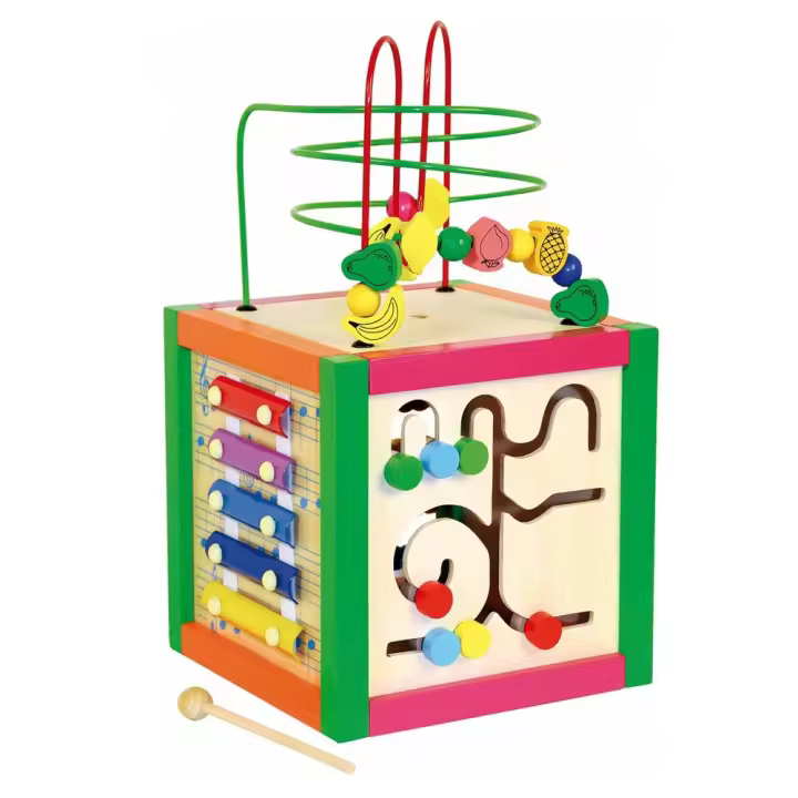 Cubo de Psicomotricidad Infantil de Madera | Juguete Educativo y Divertido | Actividades de Aprendizaje y Desarrollo Motor | Marca - 1