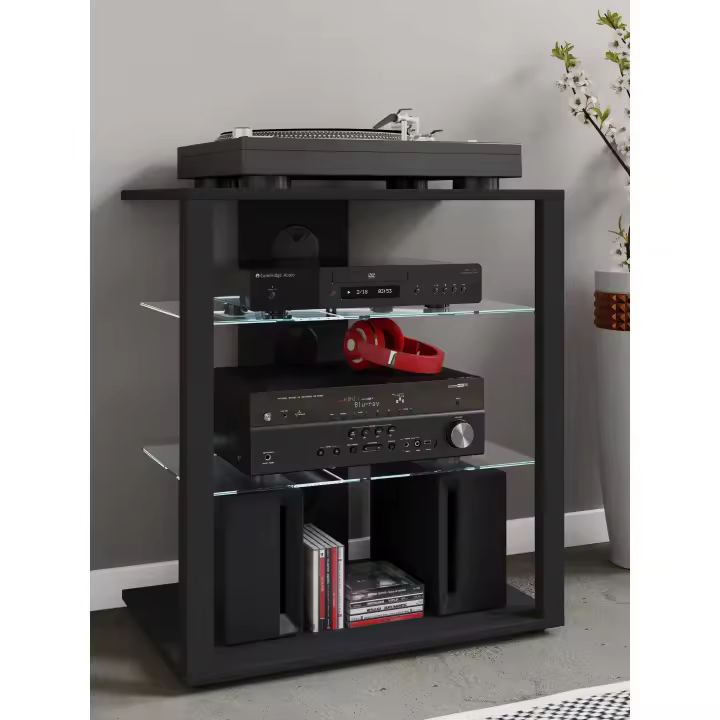 Hifi muebles rack gabinete fono estante de vidrio fono estante de los medios de comunicación Folas Hifi muebles rack gabinete fono estante de vidrio fono estante de los medios de comunicación Folas - 1
