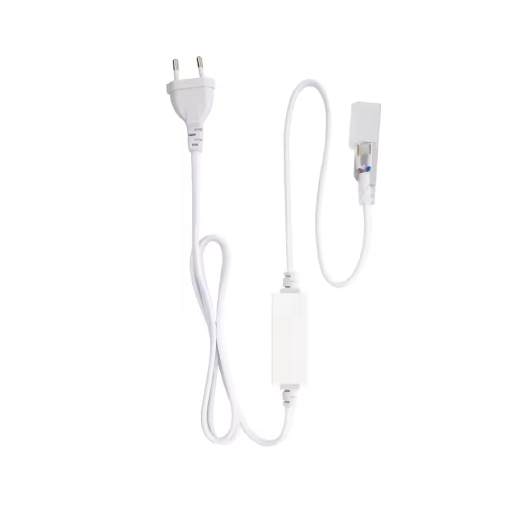 Ledkia Cable Rectificador Corriente para Tira Neón LED Regulable 220V AC 120 LED/m Monocolor IP67 a Medida Corte cada 100 cm - 1