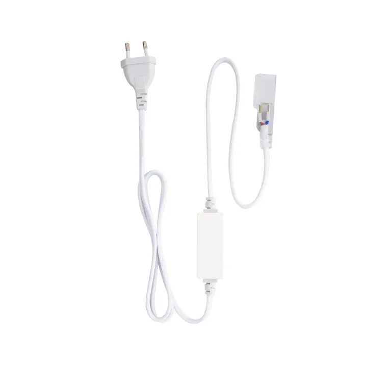 Ledkia Cable Rectificador Corriente para Tira Neón LED Regulable 220V AC 120 LED/m Monocolor IP67 a Medida Corte cada 100 cm - 1