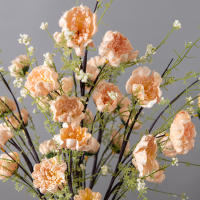 Bouquet De Novia Artificial De Paeonia Y Floral De Rhododendro En Seda Para Bodas Decoración De Navidad Y Fotografía Propios De Mesa - details 1