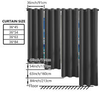 2PCS Cortinas De Isolación Térmica Con Ojales Para Decoración De Hogar Oficina Y Dormitorio Alta Ocultación (70-90%) Material 100% Poliéster - details 1