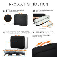 Funda Para Portátil Impermeable De Negocios Con Manija De Viaje Compatible Con Macbook Matebook HP Dell Lenovo 14 Y 15.6 Pulgadas Estilo Casual Tamaño 14 Y 15.6 Pulgadas Protección 360 Grados - details 7