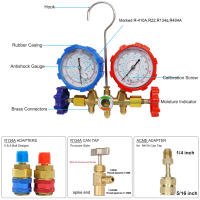 Juego De Medidores De Manifold R410A R22 R134a R404A Para Refrigeración HVAC Con Tubos Y Adaptadores De Conexión Ajustable Para Servicio De Recarga - details 13