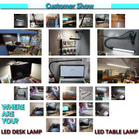 Lámpara De Mesa LED Con Clip Plegable Y Soporte De Lectura 360° Luz De Mesa Para Dormitorio Protección Ocular USB Powered Ajustable Para Cama - details 10
