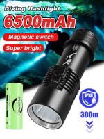 Linterna Submarina Profesional Paweinuo 6500mAh LED XHP160 IPX8 Impermeable Con Correa De Mano Para Diversión Al Aire Libre Y Camping - details 0