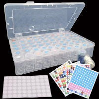 Caja Organizadora De Diamantes Para Pintura Con Etiquetas Y Pegatinas De Números Caja De Almacenamiento Para 24/30/60 Botellas - details 0