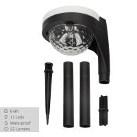 Pack de 2 Balizas exteriores de focos solares led Aktive, Luz continua entre 6 y 8 horas, de 22 lumens, 11 leds, Impermeable - details 4