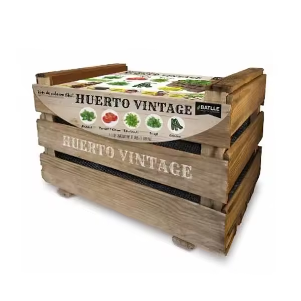 Tusplantas Kit Huerto Vintage para Regalar - Cultiva Tus Propias Hortalizas - 1